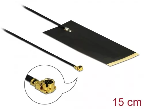 Delock LPWAN antenna MHF  I dugó -2,63 dBi 1,13 15 cm FPC belső öntapadós (DL-12615)