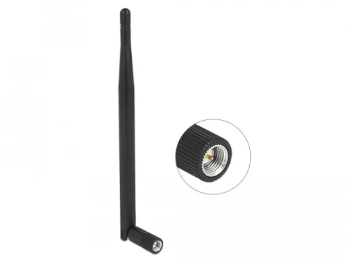Delock LPWAN 863 MHz - 928 MHz antenna SMA-dugó 1,64 dBi mindenirányú, dönthető csatlakozással (feke (DL-12616)