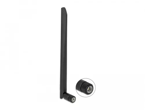 Delock 5G 3,4 - 3,8 GHz antenna SMA apa 5 dBi 20 cm hosszú kétirányú billenő csatlakozással hajlékon (DL-12638)