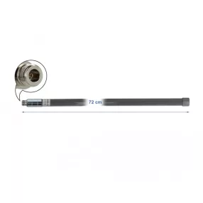   Delock LPWAN 433 + 868 MHz antenna N-hüvely 2 dBi 72 cm irányítatlan, rögzített, kültéri, szürke (DL-12679)