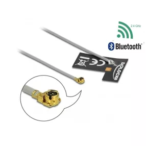   Delock WLAN 802.11 b/g/n Antenna, MHF  I csatlakozódugó, 2 dBi, 1.13 10 cm-es NYÁK-lap, belső öntapa (DL-12693)