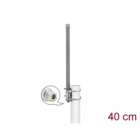   Delock 433 MHz antenna N-hüvely 2 dBi 40 cm irányítatlan, rögzített, kültéri, szürke (DL-12695)