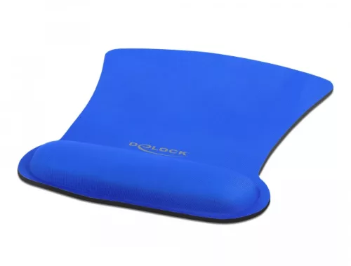 Delock Ergonomikus egér pad csuklótámasszal kék 255 x 207 mm (DL-12699)