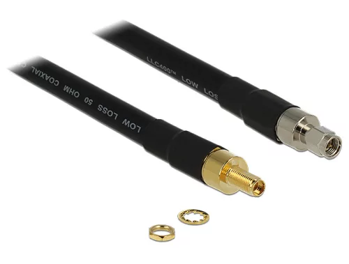 Delock Antennakábel SMA dugó > SMA Jack CFD400 LLC400 1 m alacsony veszteségű (DL-13005)