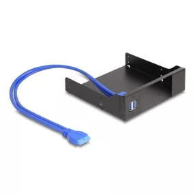   Delock 5.25  fém beszerelési keret USB 5 Gbps Hub-bal Slim Bay Mobile Rack-hez (DL-18006)