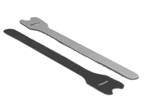 Delock Tépőzáras kábelkötegelő L 240 mm x B 13 mm 10 darab, fekete (DL-18264)