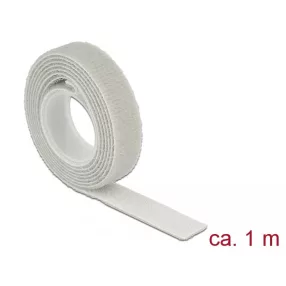   Delock Hurkolható rögzítők, 1 m x 13 mm (H x Sz) tekercs, szürke (DL-18274)