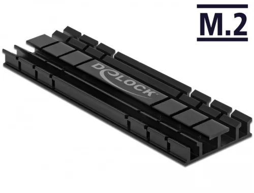 Delock Hűtőborda lapos, 70 mm-es, M.2 modulhoz, fekete (DL-18285)