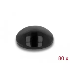  Delock Gumi alátét öntapadós 6 x 2 mm 80 db. fekete (DL-18307)