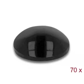   Delock Gumi alátét öntapadós 8 x 3 mm 70 db. fekete (DL-18308)