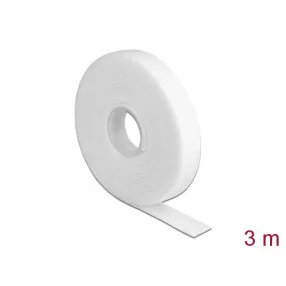   Delock Velcro fehér ragasztó szalag guriga Hx 3 m x Sz 13 mm (DL-18376)