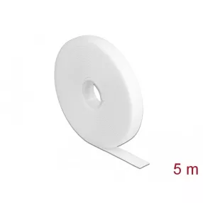   Delock Velcro fehér ragasztó szalag guriga Hx 5 m x Sz 13 mm (DL-18377)