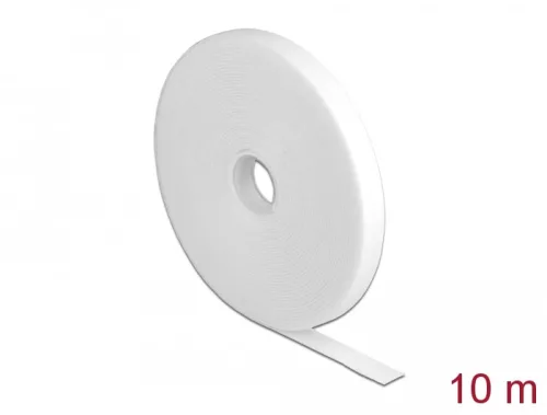 Delock Velcro fehér ragasztó szalag guriga Hx 10 m x Sz 13 mm (DL-18378)