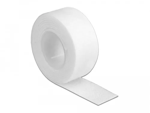 Delock Velcro fehér ragasztó szalag guriga Hx 1 m x Sz 20 mm (DL-18379)