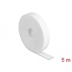   Delock Velcro fehér ragasztó szalag guriga Hx 5 m x Sz 20 mm (DL-18381)