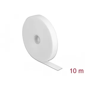   Delock Velcro fehér ragasztó szalag guriga Hx 10 m x Sz 20 mm (DL-18382)