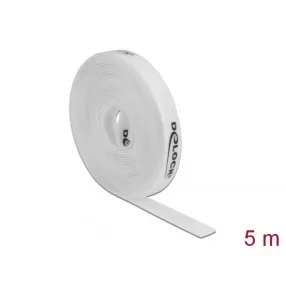  Delock Velcro fehér ragasztó szalag guriga Hx 5 m x Sz 15 mm (DL-18387)