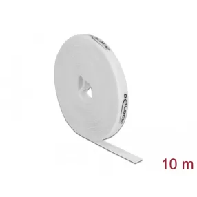   Delock Velcro fehér ragasztó szalag guriga Hx 10 m x Sz 15 mm (DL-18388)