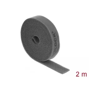   Delock Velcro szürke ragasztó szalag guriga Hx 2 m x Sz 15 mm (DL-18389)