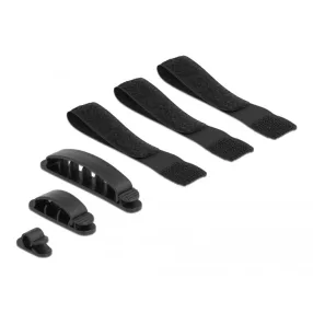 Delock Kábeltartó és Velcro szalag szett 6 db. (DL-18393)