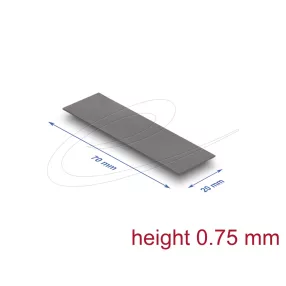   Delock Hővezető párna 70 x 20 x 0,75 mm M.2 modulokhoz 3,2 W/mK   alacsony olaj szivárgás