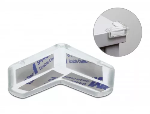 Delock Élvédő öntapadó 40 x 40 x 13 mm átlátszó (DL-18408)