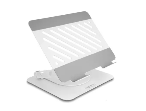 Delock Tablet és Laptop állványtartó állítható, alumínium - 360 -ban forgatható (DL-18455)