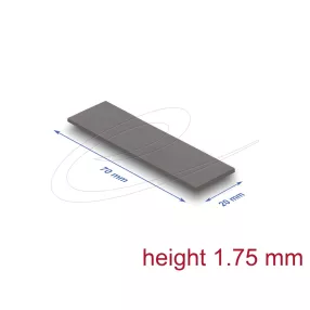   Delock Hővezető párna 70 x 20 x 1,75 mm M.2 modulokhoz 3,2 W/mK   alacsony olaj szivárgás