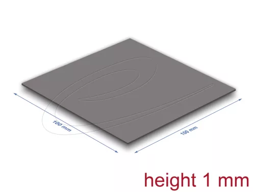 Delock Hővezető párna 100 x 100 x 1 mm M.2 modulokhoz 3,2 W/mK   alacsony olaj szivárgás
