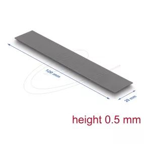   Delock Hővezető párna 120 x 20 x 0,5 mm M.2 modulokhoz 3,0 W/mK