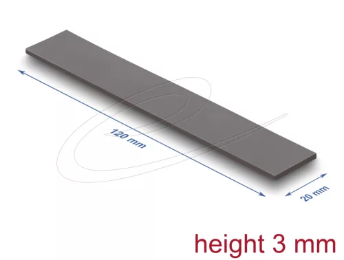 Delock Hővezető párna 120 x 20 x 3 mm M.2 modulokhoz 3,0 W/mK