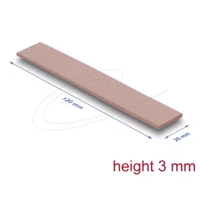   Delock Hővezető párna 120 x 20 x 3 mm M.2 modulokhoz 3,0 W/mK   nem szilikon anyagú