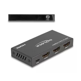   Delock HDMI kapcsoló 2 x HDMI bemenet - 1 x HDMI kimenet 8K 60 Hz (DL-18607)