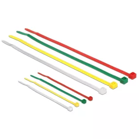   Delock színes kábelkötözők, 100 x 2.5 mm + 200 x 3.6 mm 200 darab (DL-18628)