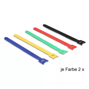   Delock Hurkolható rögzítők, 240 x 12 mm (H x Sz), 10 darab, színes (DL-18636)
