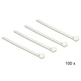   Delock Kioldható kábelkötegelők, fehér szín, 150 x 7,2 mm (H x Sz), 100 darab (DL-18638)
