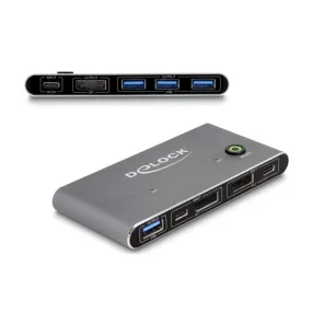   Delock DisplayPort KVM 8K 30 Hz kapcsoló USB 5 Gbps (DL-18646)