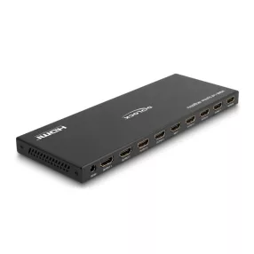   Delock HDMI elosztó 1 x HDMI megoszlik 8 x HDMI-vé, 4K 60 Hz kimenettel és downscalerrel (DL-18654)