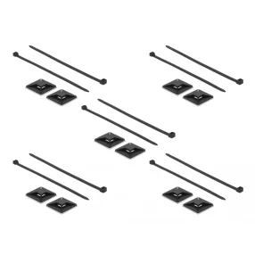   Delock Kábelkötegelő talp 40 x 40 mm, kábelkötegelővel, melynek hossza 250 mm x szélessége 7,2 mm fe (DL-18675)