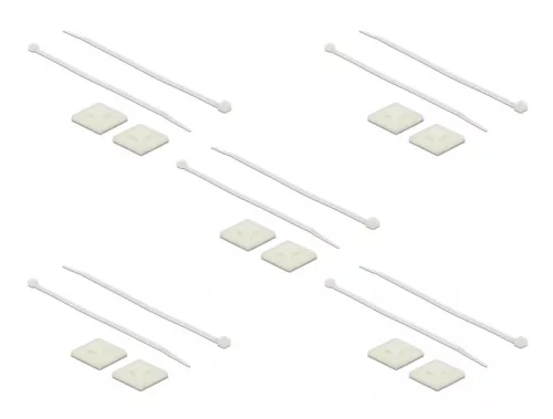Delock Kábelkötegelő talp 30 x 30 mm, kábelkötegelővel, melynek hossza 200 mm x szélessége 4,8 mm fe (DL-18678)