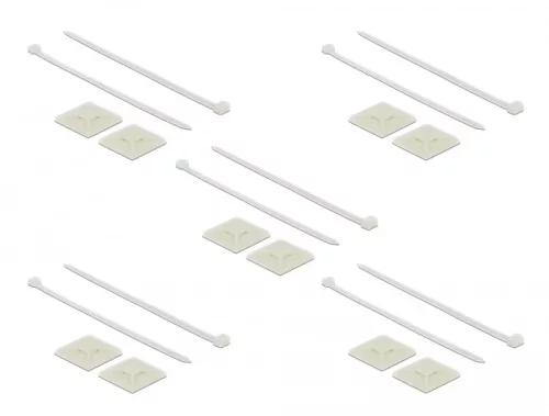 Delock Kábelkötegelő talp 40 x 40 mm, kábelkötegelővel, melynek hossza 250 mm x szélessége 7,2 mm fe (DL-18679)