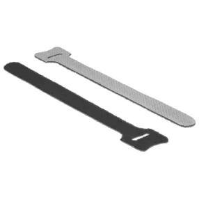   Delock Hurkolható rögzítok, 150 mm x 12 mm (H x Sz), 10 darab, fekete (DL-18686)