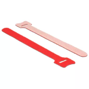  Delock Hurkolható rögzítok, 150 mm x 12 mm (H x Sz), 10 darab, piros (DL-18689)