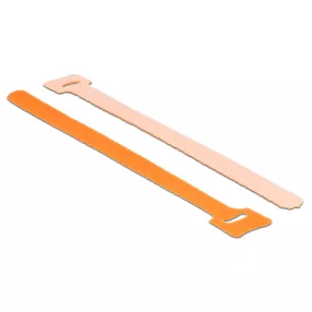   Delock Hurkolható rögzítok, 200 mm x 12 mm (H x Sz), 10 darab, narancssárga (DL-18696)