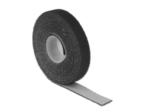 Delock Hurkolható rögzítok, 3 m x 13 mm (H x Sz) tekercs, fekete (DL-18710)