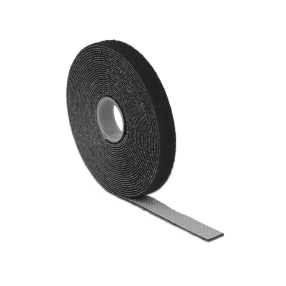   Delock Hurkolható rögzítok, 5 m x 13 mm (H x Sz) tekercs, fekete (DL-18711)