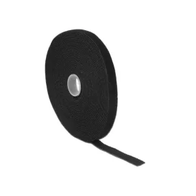   Delock Hurkolható rögzítok, 10 m x 13 mm (H x Sz) tekercs, fekete (DL-18712)