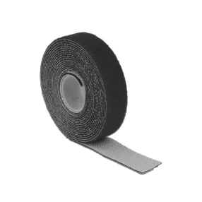   Delock Hurkolható rögzítok, 3 m x 20 mm (H x Sz) tekercs, fekete (DL-18714)