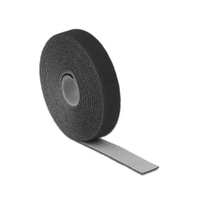   Delock Hurkolható rögzítok, 5 m x 20 mm (H x Sz) tekercs, fekete (DL-18715)