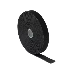   Delock Hurkolható rögzítok, 10 m x 20 mm (H x Sz) tekercs, fekete (DL-18716)